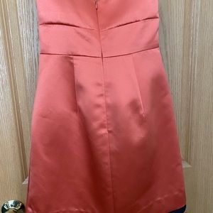 BCBG peach tube top cocktail dress